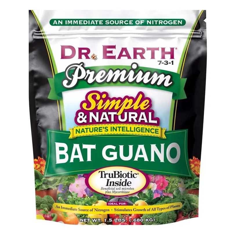 Dr. Earth Pure & Natural Organic Granules Bat Guano 1.5 lb - Open Box