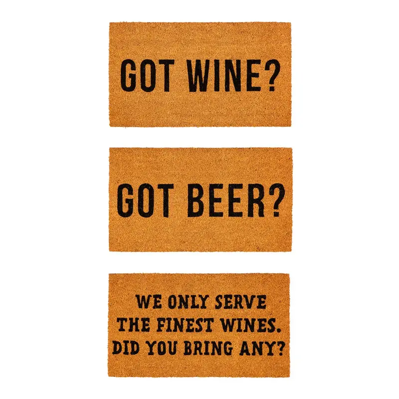 Drinking Sentiment Coir Mat