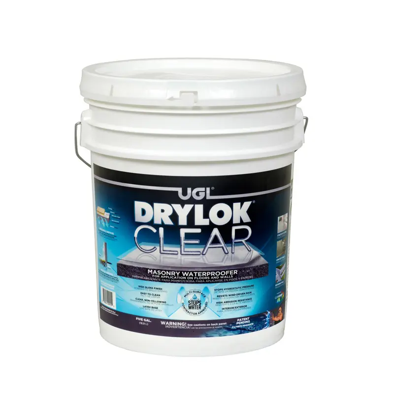Drylok Floor and Wall Clear Water-Based Latex Masonry Waterproof Sealer 5 gal - Open Box