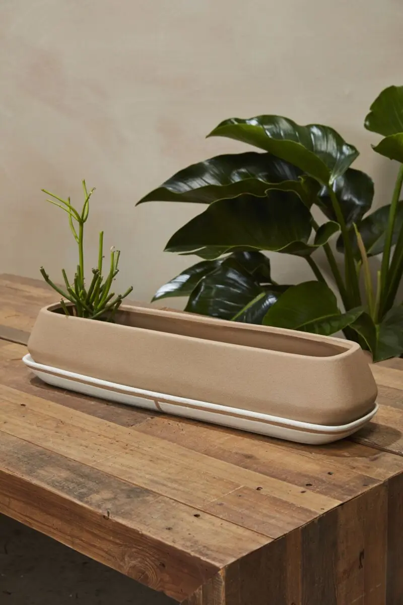 Dublin Planter with Saucer 24.5"x 6"x 5" By Accent Decor