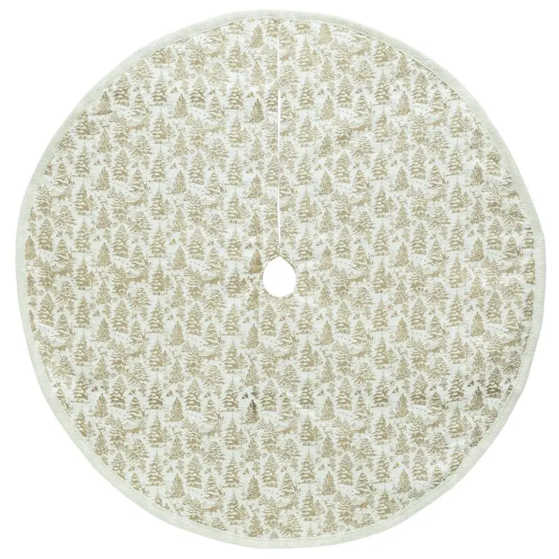 Dyno Faux Sueded Woodland Tree Skirt 48 in. (Pack of 4)