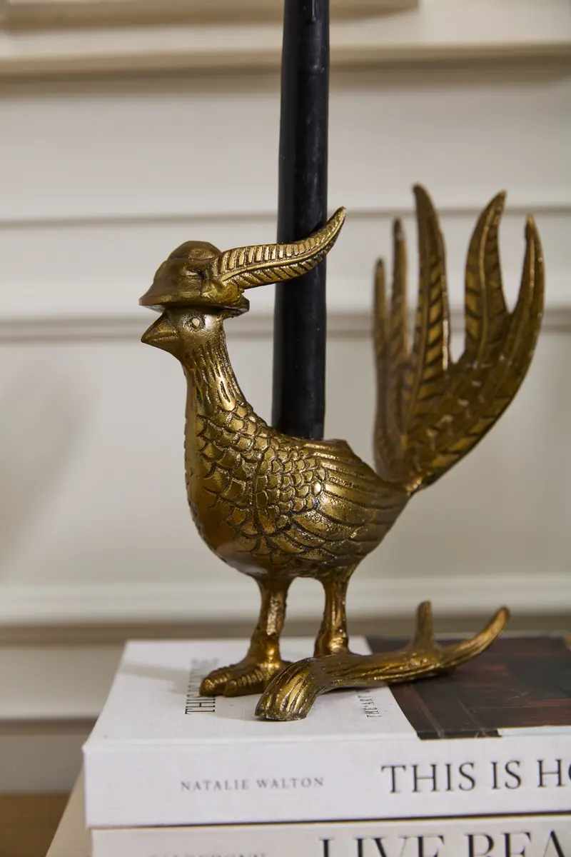 E+E Pheasant Candlestick Set of 2 By Accent Decor