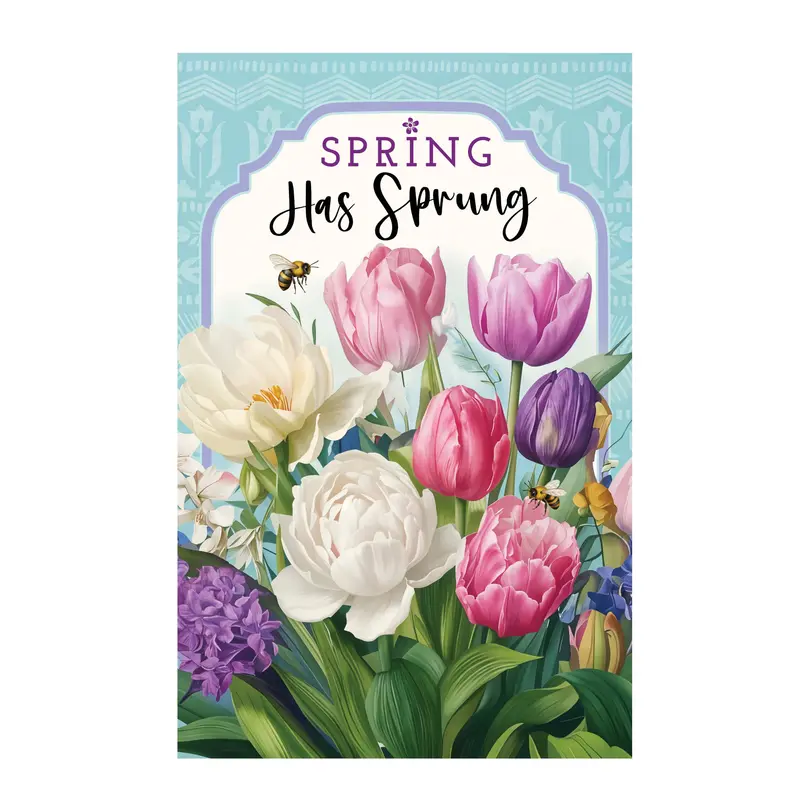 Early Spring Mix Applique House Flag