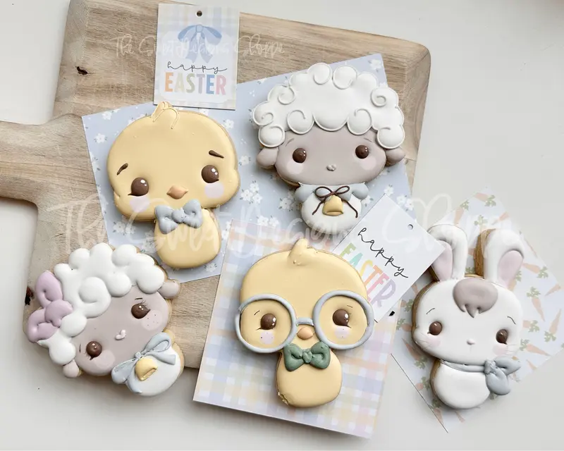 Easter Cute Chubby Cookie Cutter Set - Set of 5 - Cookie Cutters