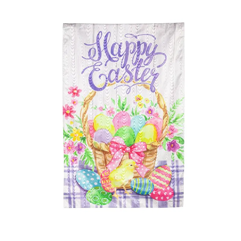 Easter Egg Basket Moire House Flag