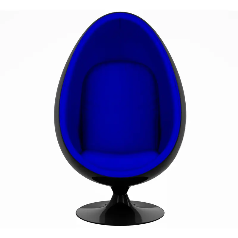 Easter Egg Chair, Blue & Black By World Modern Design