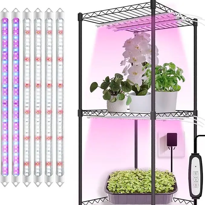 Easy Grow, Led Grow Light Bars For Seeding & Plants, 6 Pack