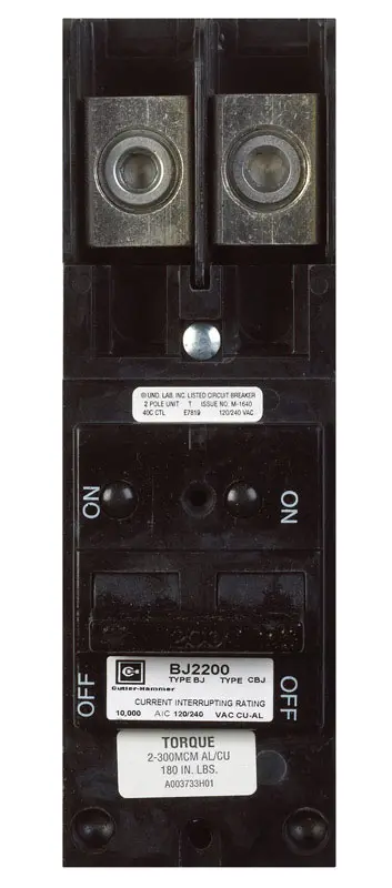 Eaton 200 amps Plug In 2-Pole Circuit Breaker - Open Box
