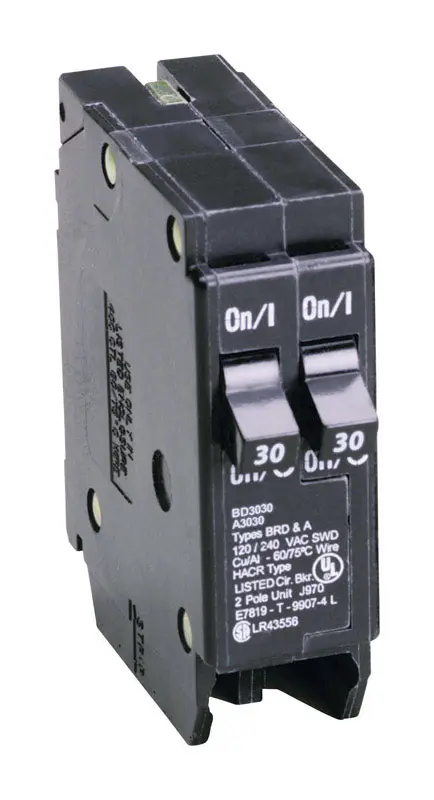 Eaton Cutler-Hammer 30/30A 120/240V 2-Pole Tandem Type BR Circuit Breaker 3 H x 1 W x 3 D in. - Deal of The Week