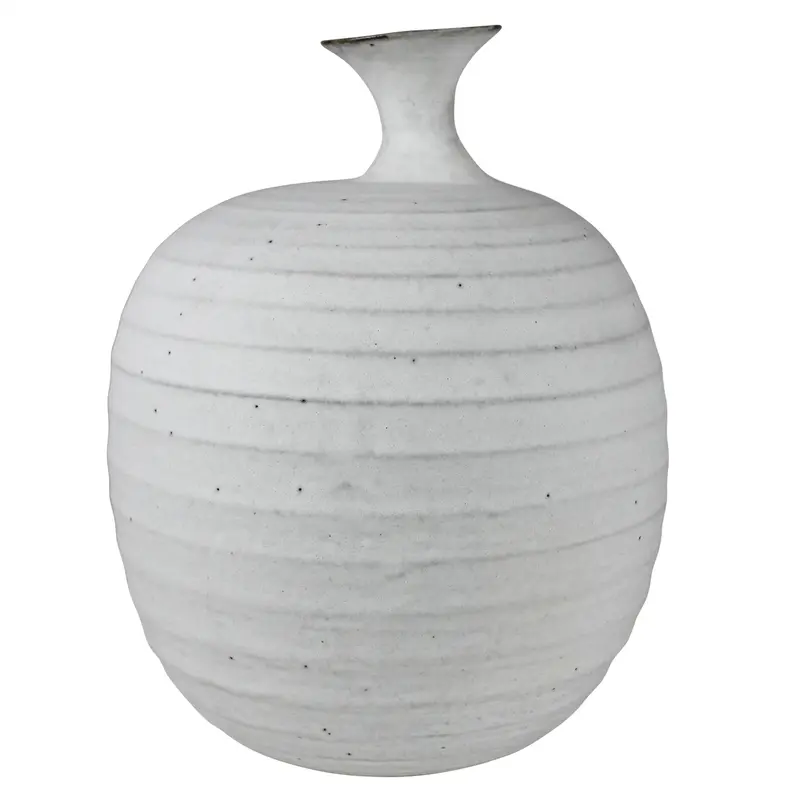Eleo Vase with Neck, Ceramic - Large By HomArt