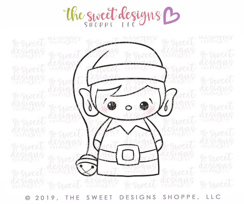 Elf with Slouchy Hat - Cookie Cutter