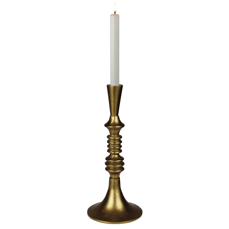 Eliad Taper Holder, Brass - Sm By HomArt