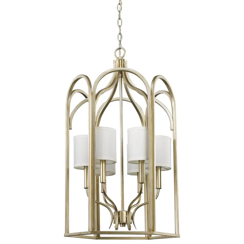Ellie 6-Light Washed Gold Foyer Pendant By Homeroots - 398140