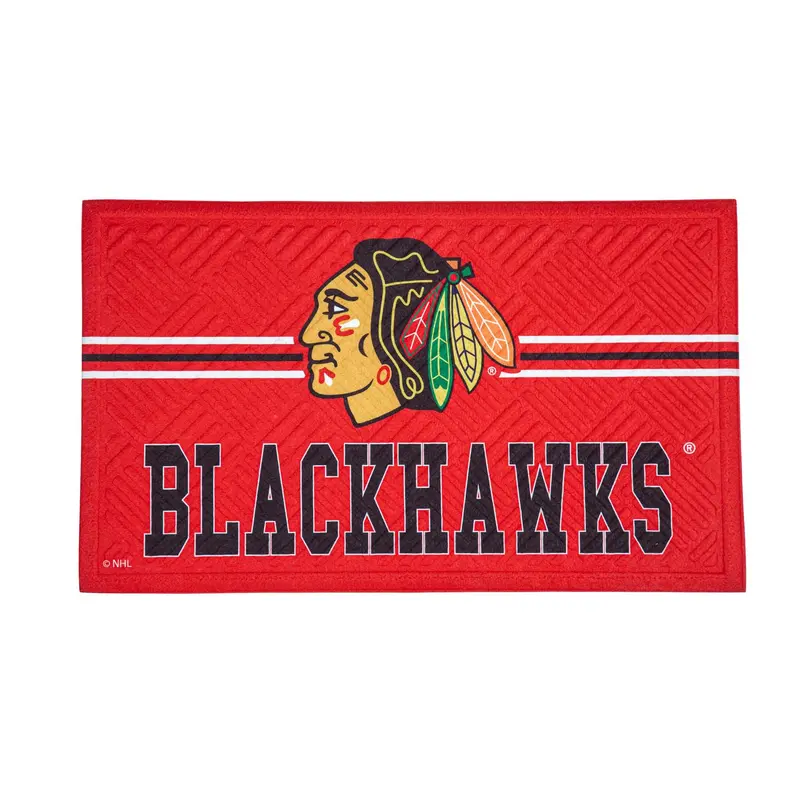 Embossed Mat, Cross Hatch, Chicago Blackhawks