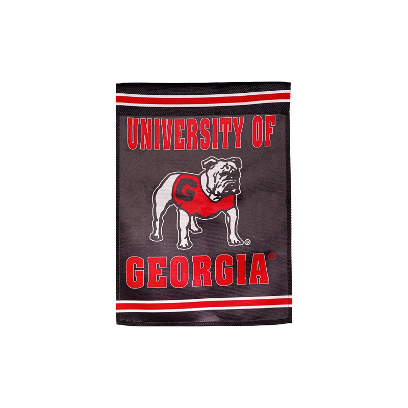 Embossed Suede Flag, GDN Size, University of Georgia, Alternate Bulldog Logo