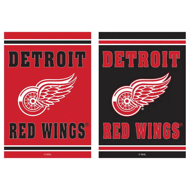 Embossed Suede Flag, House Size, Detroit Red Wings,13es4359