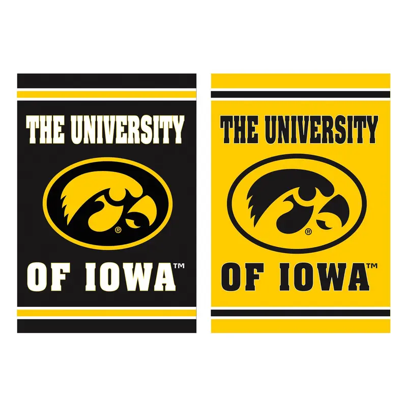Embossed Suede Flag, House Size, University of Iowa