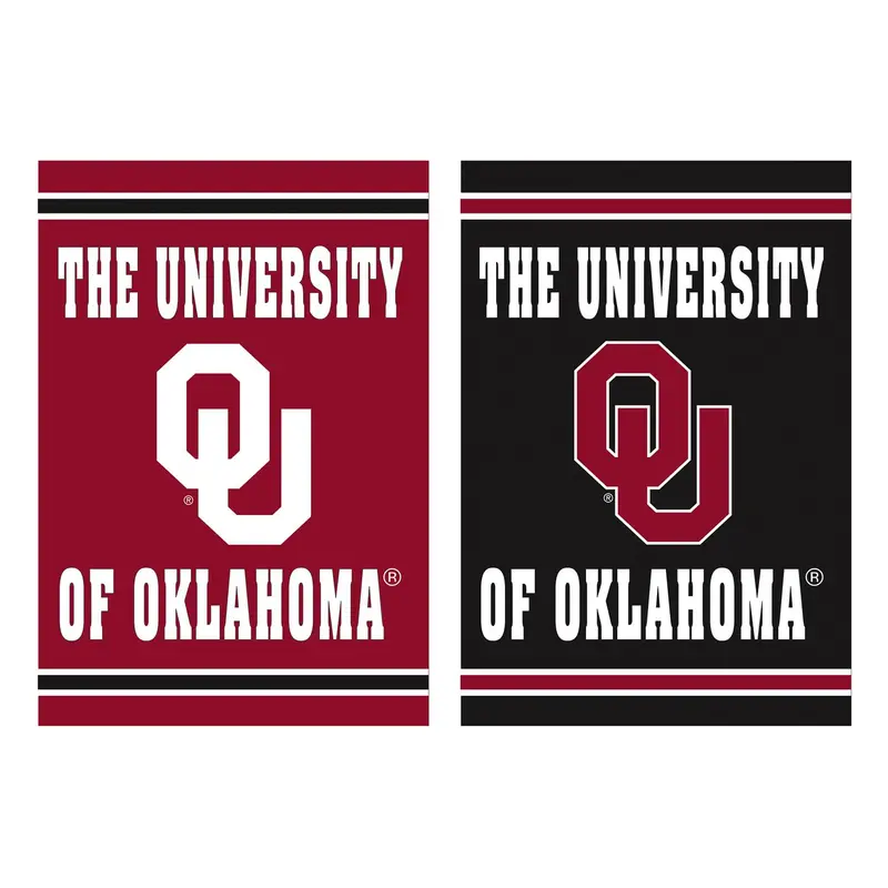 Embossed Suede Flag, House Size, University of Oklahoma