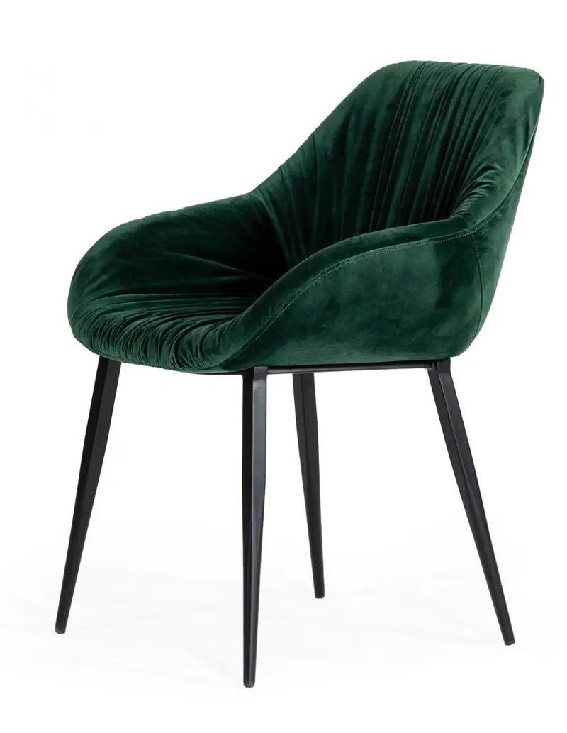 Emerald Slouchy Velvet Modern Dining Chair By Homeroots