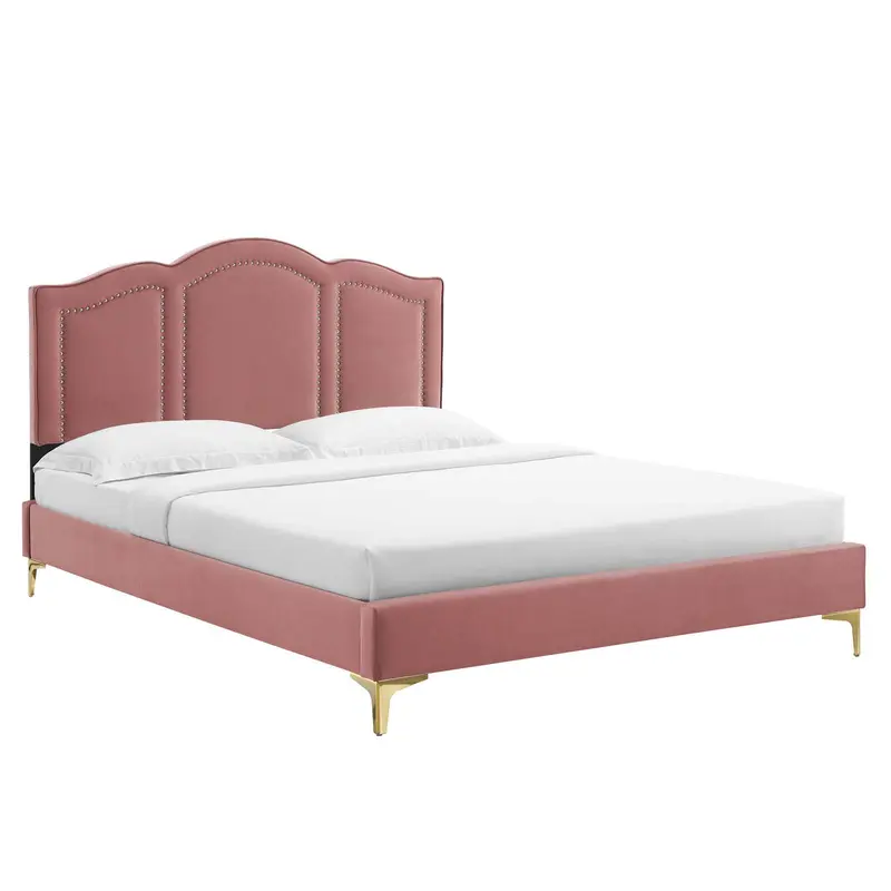 Emerson Performance Velvet King Platform Bed By Modway - MOD-6859