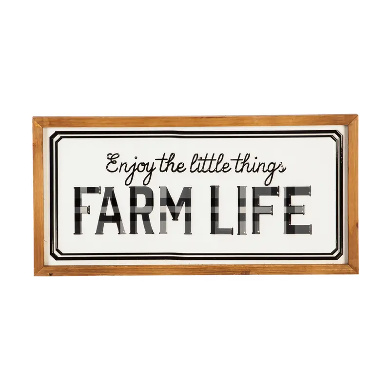 Enjoy the little things Farm Life Metal and Wood Wall Decor,6awd578