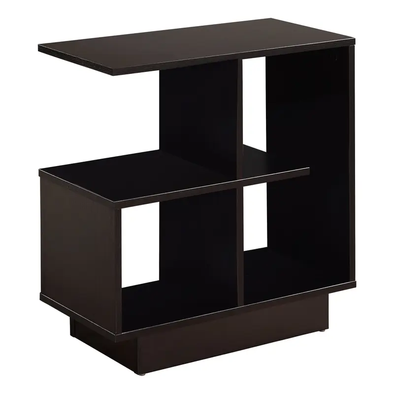 Espresso Accent Table With Open Shelves By Homeroots