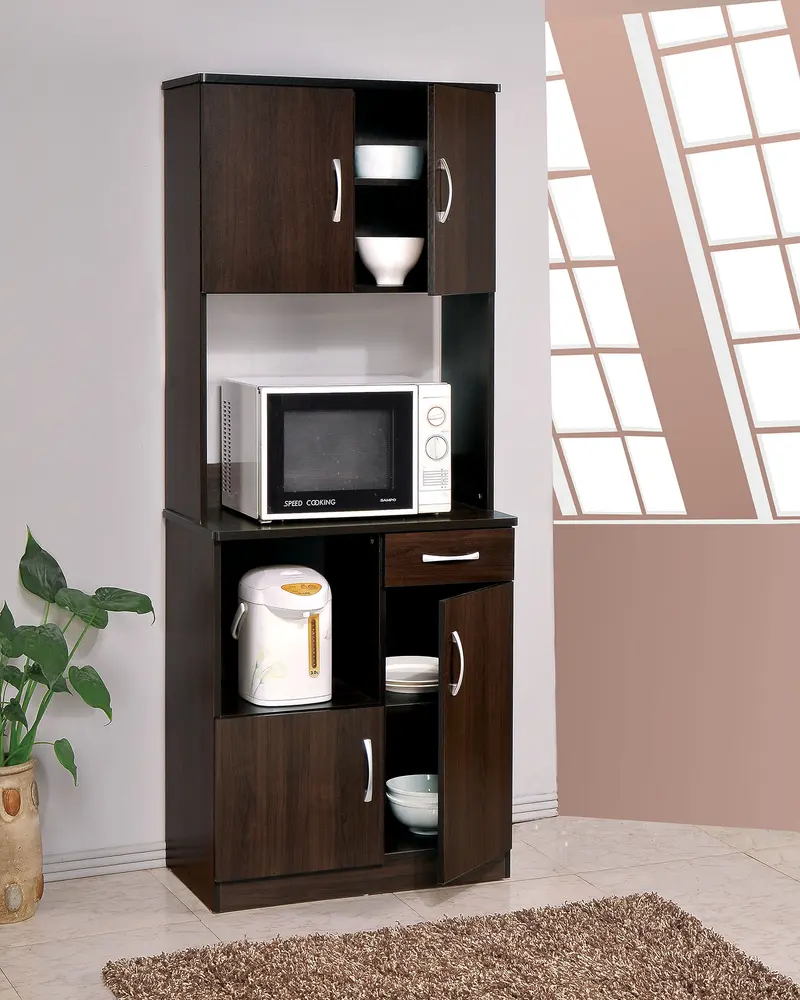 Espresso Kitchen Cabinet By Homeroots