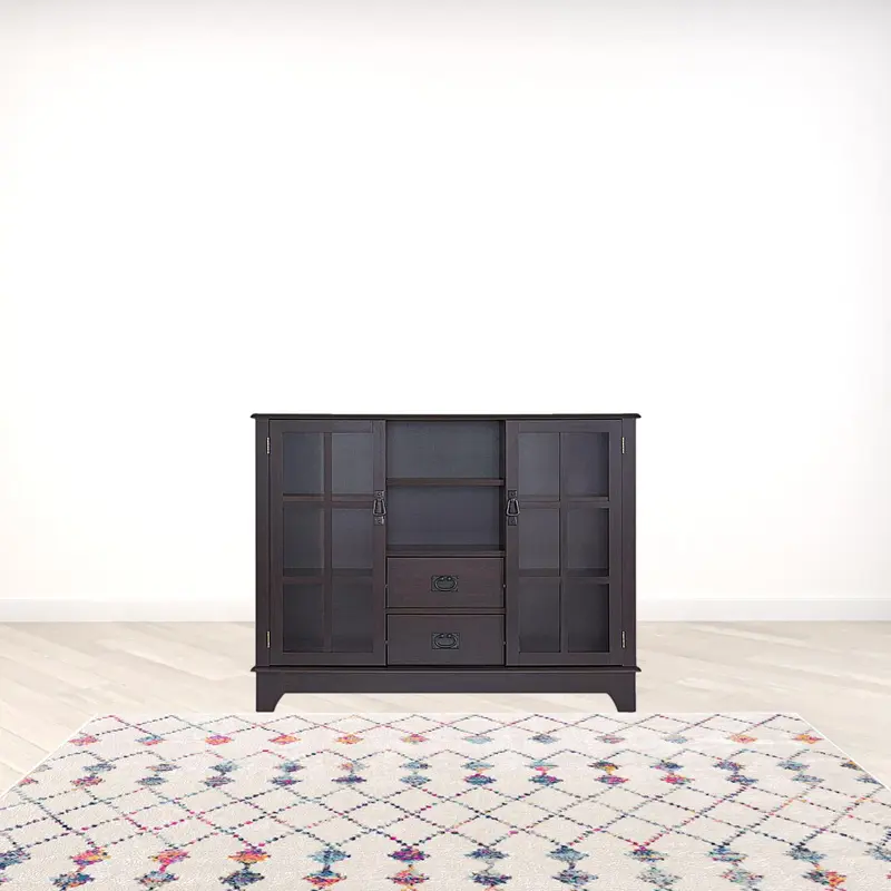 Espresso Mdf Cabinet By Homeroots