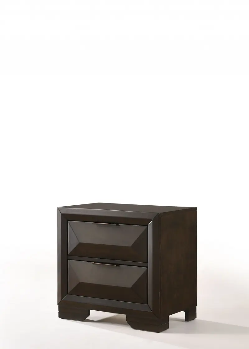 Espresso Rubber Wood Nightstand By Homeroots - 318724