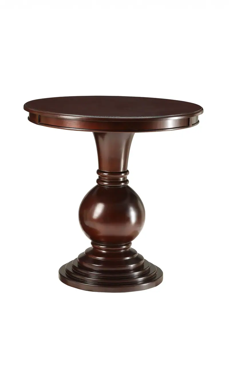 Espresso Wood Veneer Side Table By Homeroots