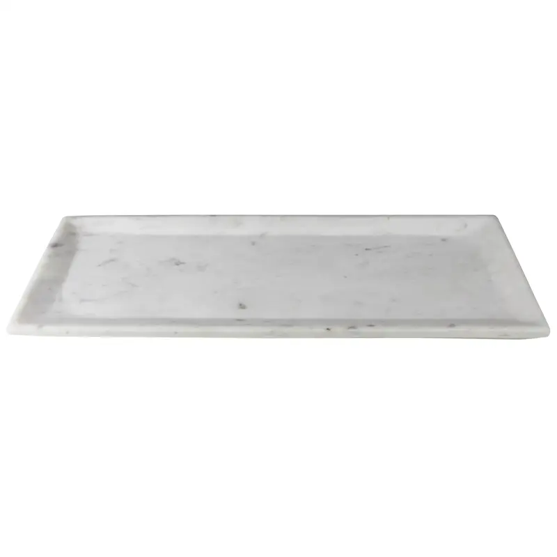 Essex Rectangle Plate, Marble - Large By HomArt