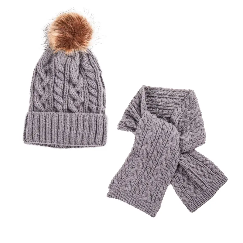 Evergreen Gifts,Grey Scarf and Hat Giftset w/ Box,63x8x0.25 Inches