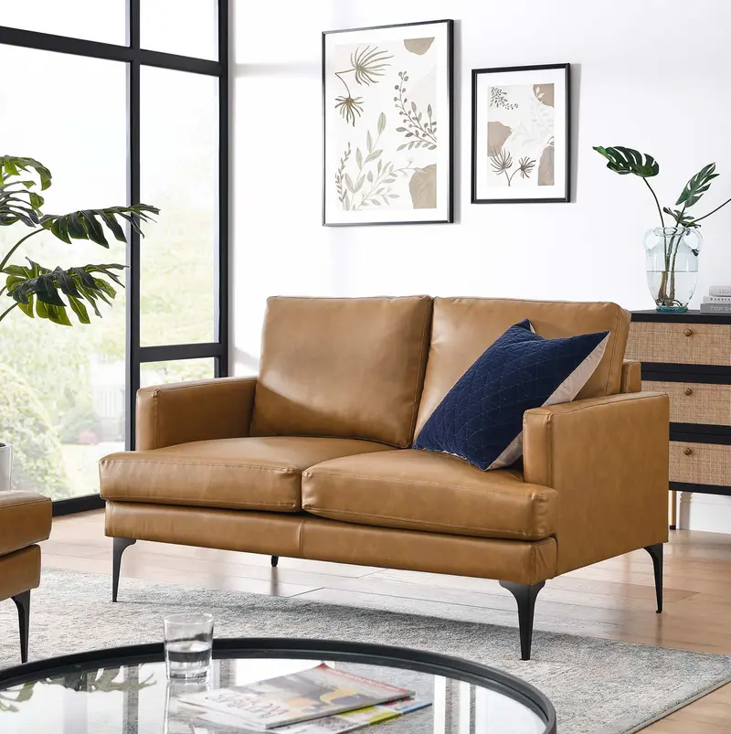 Evermore Vegan Leather Loveseat By Modway - EEI-6048
