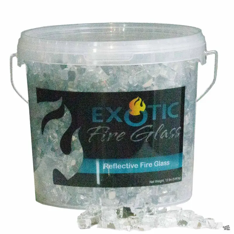 Exotic Fire Glass Reflective Fire Glass | Silver