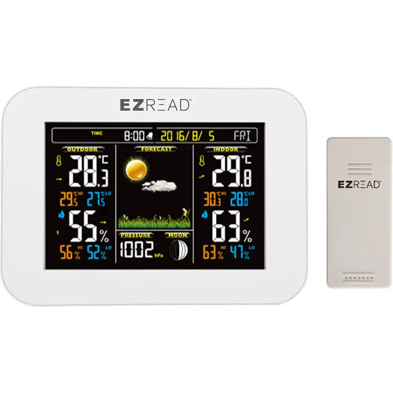 Ezread Digital Color Weather Station Thermometer