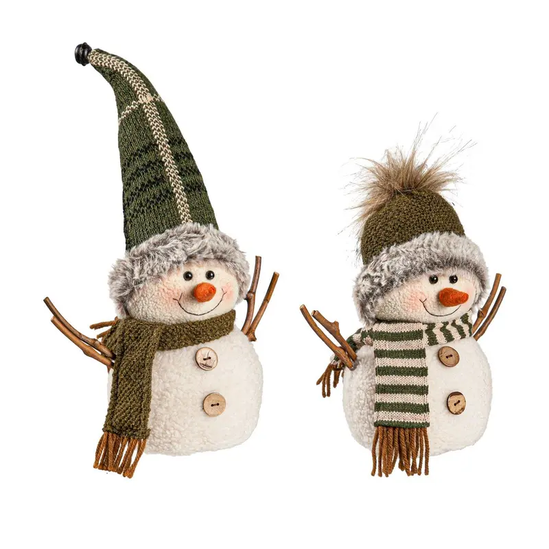 Fabric Snowman Table Décor, 2 Asst