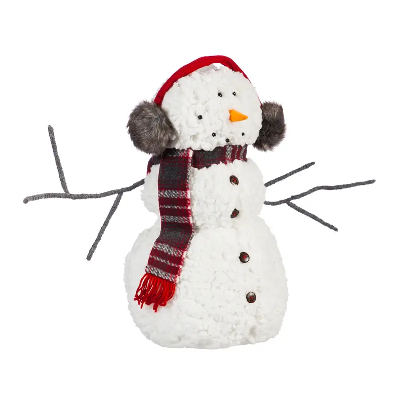 Fabric Snowman with Earmuffs and Scarf