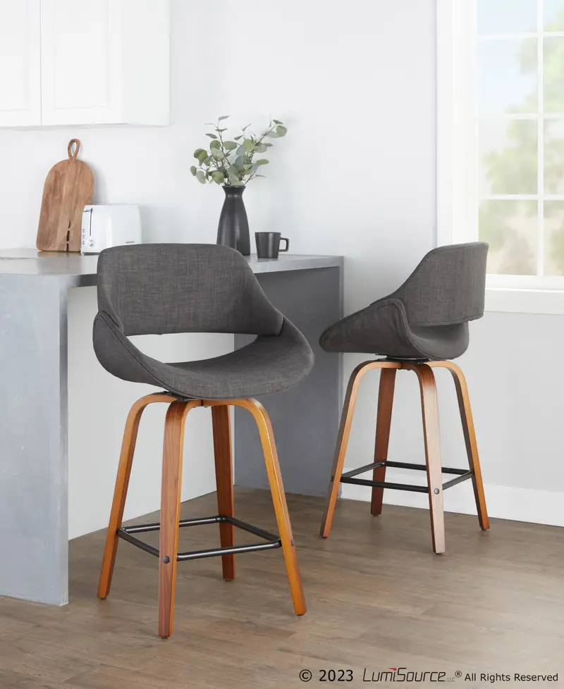 Fabrico 26" Fixed-Height Counter Stool - Set of 2 By LumiSource