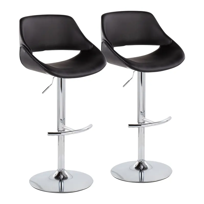 Fabrico Adjustable Bar Stool - Set of 2 By LumiSource