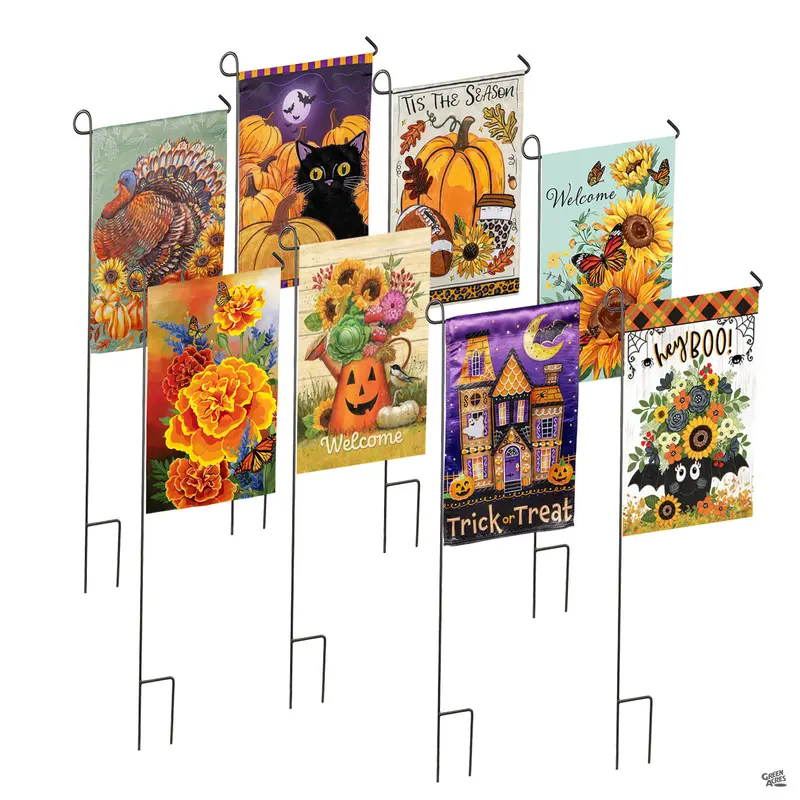 Fall Garden and House Flags