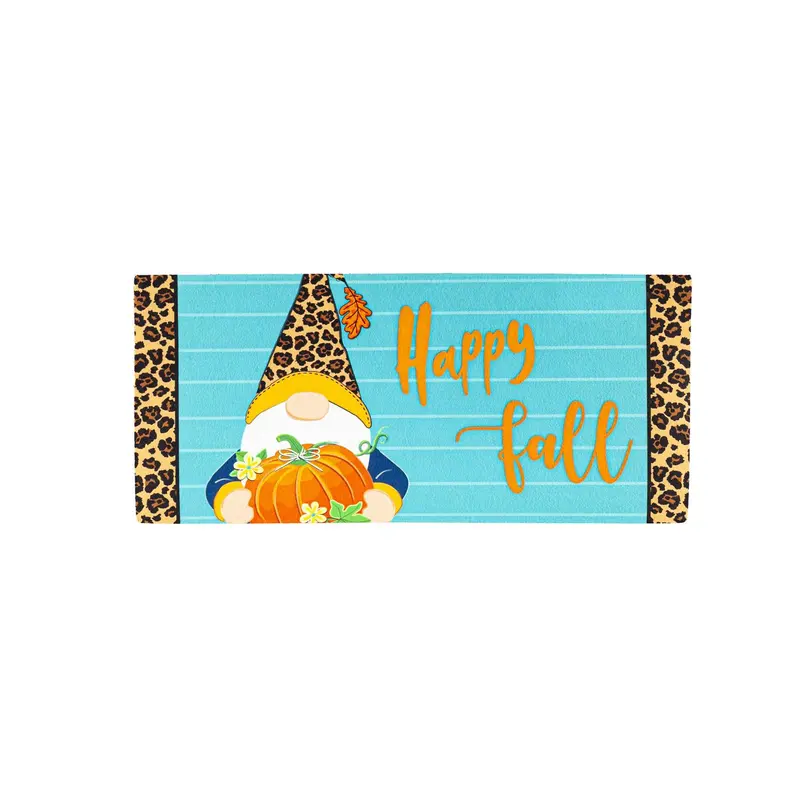 Fall Gnome with Pumpkin Sassafras Switch Mat