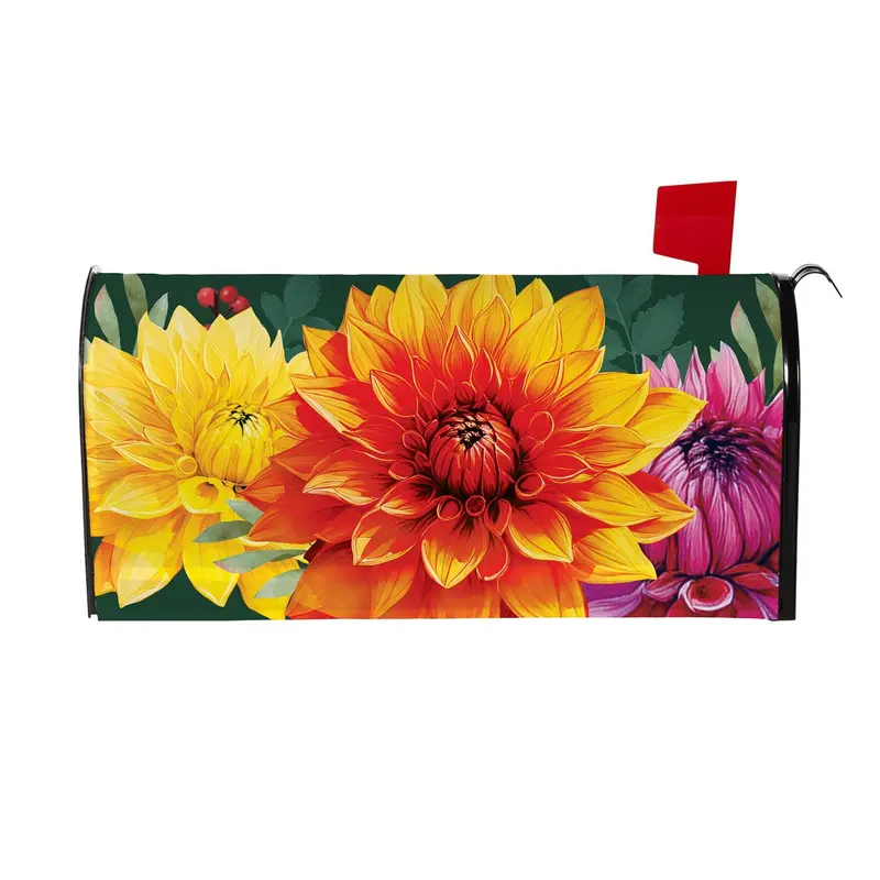 Fall Mums Mailbox Cover