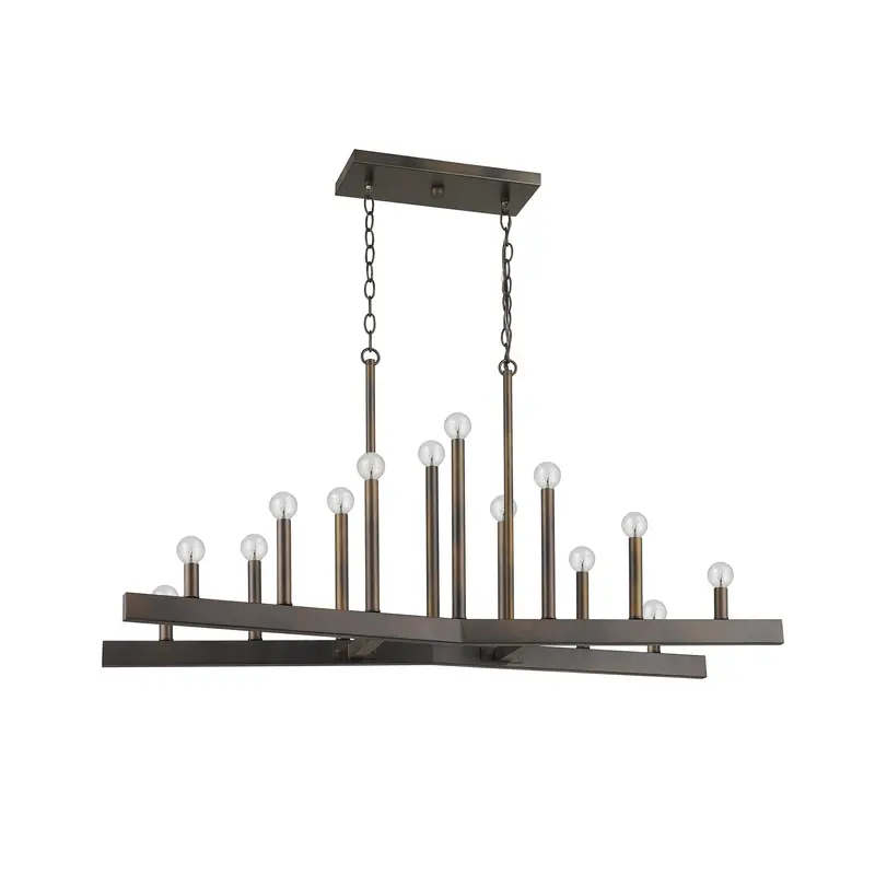 Fallon 14-Light Oil-Rubbed Bronze Island Pendant By Homeroots