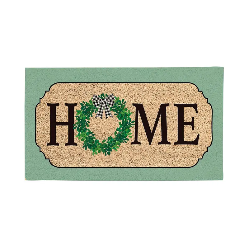 Farmhouse Home Wreath Coir Mat