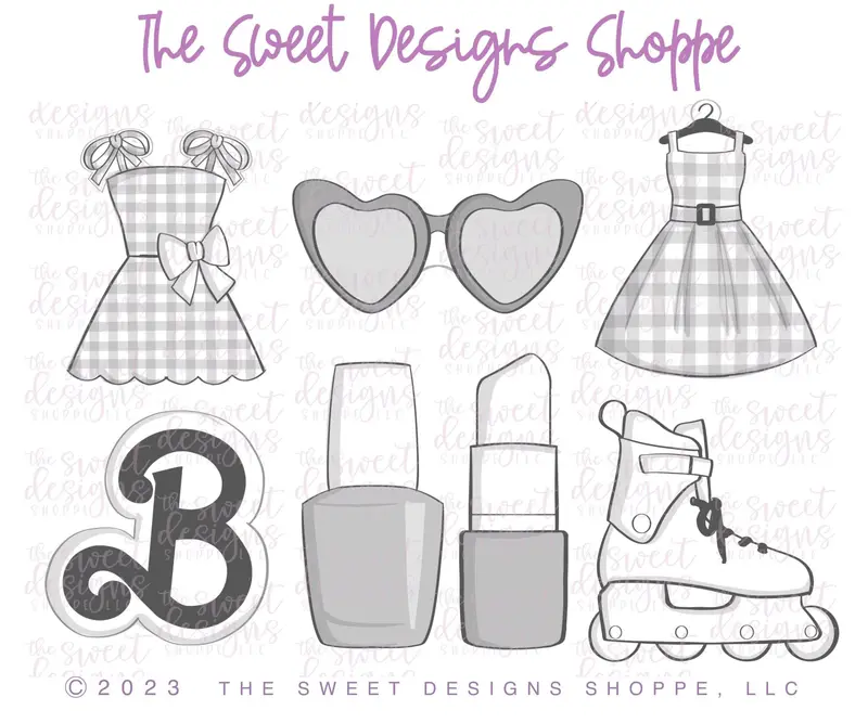 Fashion Doll Set - Set of 7 - Cookie Cutters