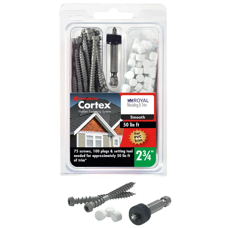 FastenMaster Cortex No. 9 S X 2-3/4 in. L Star Trim Head Trim Screws with Plugs (Pack of 10) - Deal of The Week