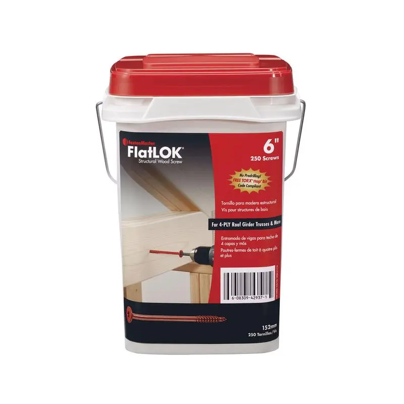 FastenMaster FlatLok No. 14 X 6 in. L Torx Ttap Epoxy Coarse Wood Screws 250 pk - Open Box