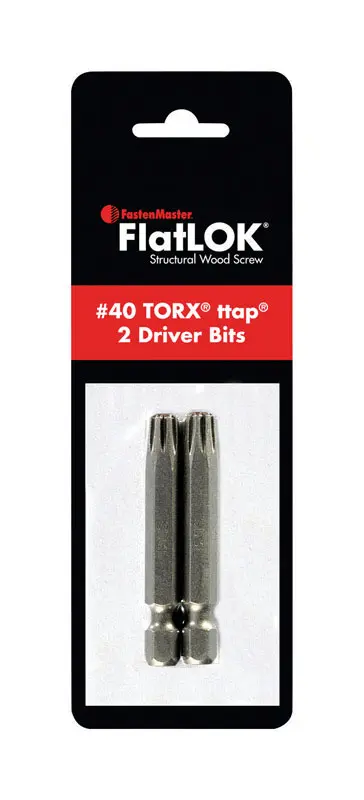 FastenMaster FlatLOK Steel Torx Ttap 1/4 Dia. in. Shank Driver Bit #40 x 2 L in. - Open Box