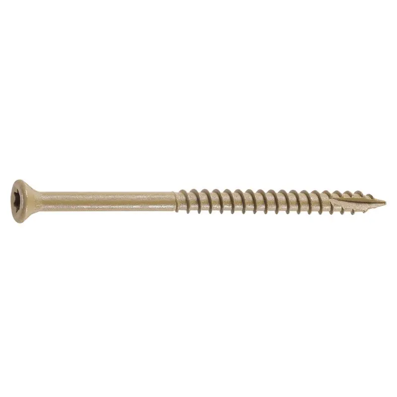 FastenMaster GuardDog No. 10 X 3 in. L Gold Phillips/Square Bugle Head Deck Screws 350 pk - Open Box