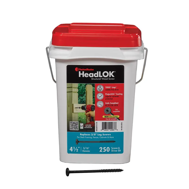 FastenMaster Headlok 4-1/2 in. L Torx Ttap T30 Coarse Structural Wood Screws 250 pc. - Deal of The Week